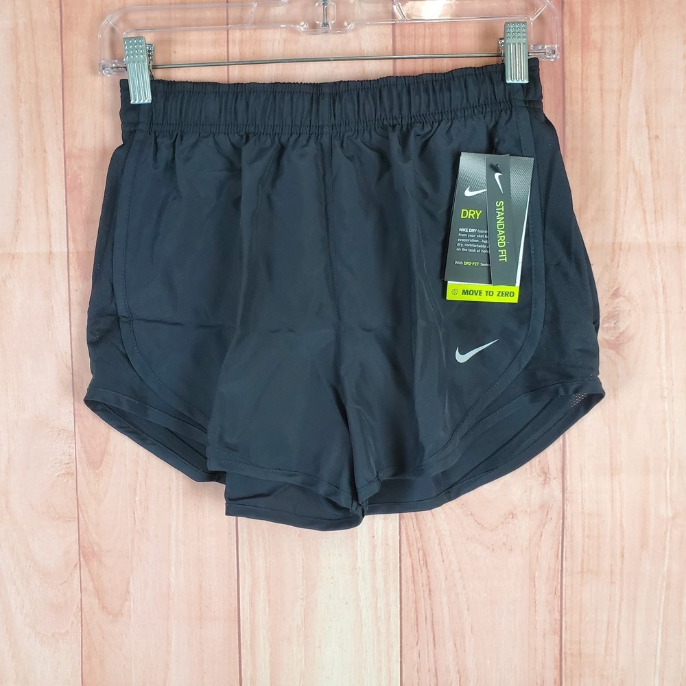 Nike Dri-FIT Tempo Womens Short XS Black 100% Polyester Stretch Elastic Waist